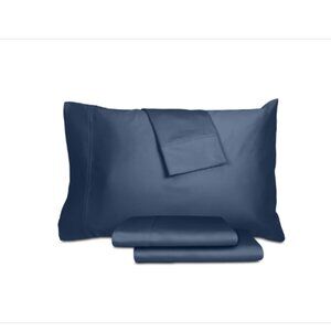 Aq Textiles Percale Solid 4-Pc. Sheet Set, King - Navy